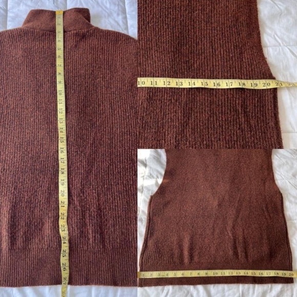 🚓 NWOT Noisy May New Alice Knit Quarter Zip Sweater Vest M Brown - Picture 12 of 12